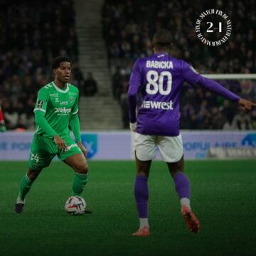 Grâce a un but de Shavy Babicka, le Fc Toulouse renverse Saint etienne 2-1