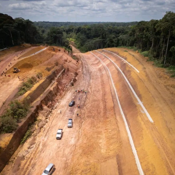 Tronçon routier reliant Ovan à Makokou: 50 % du chantier déjà achevé