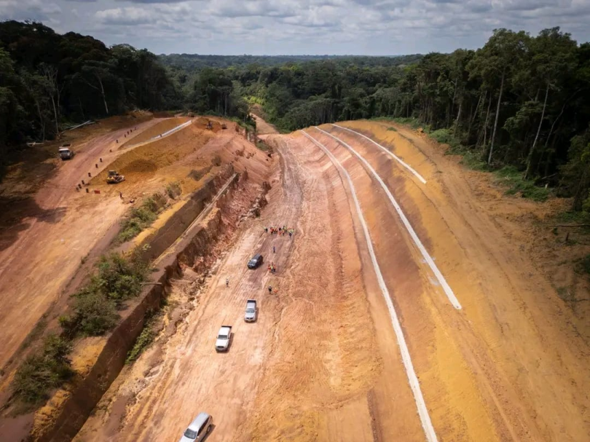 Tronçon routier reliant Ovan à Makokou: 50 % du chantier déjà achevé