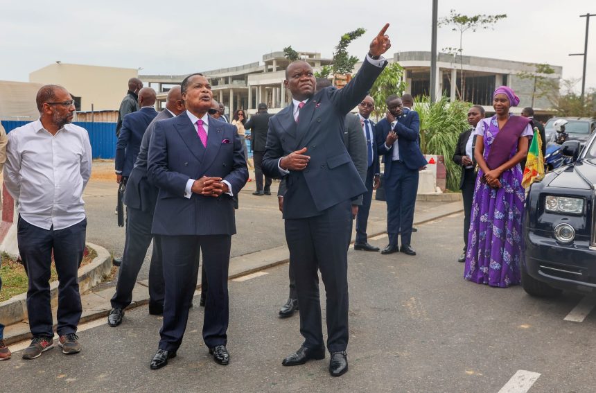 Oligui Nguema et son homologue Denis Sassou Nguesso visitent les grands chantiers de Libreville
